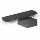 Par de Bandejas em Aço Lacado Preto ou Ouro com Design Moderno - Savona Viadurini