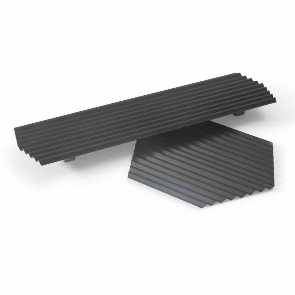 Par de Bandejas em Aço Lacado Preto ou Ouro com Design Moderno - Savona Viadurini