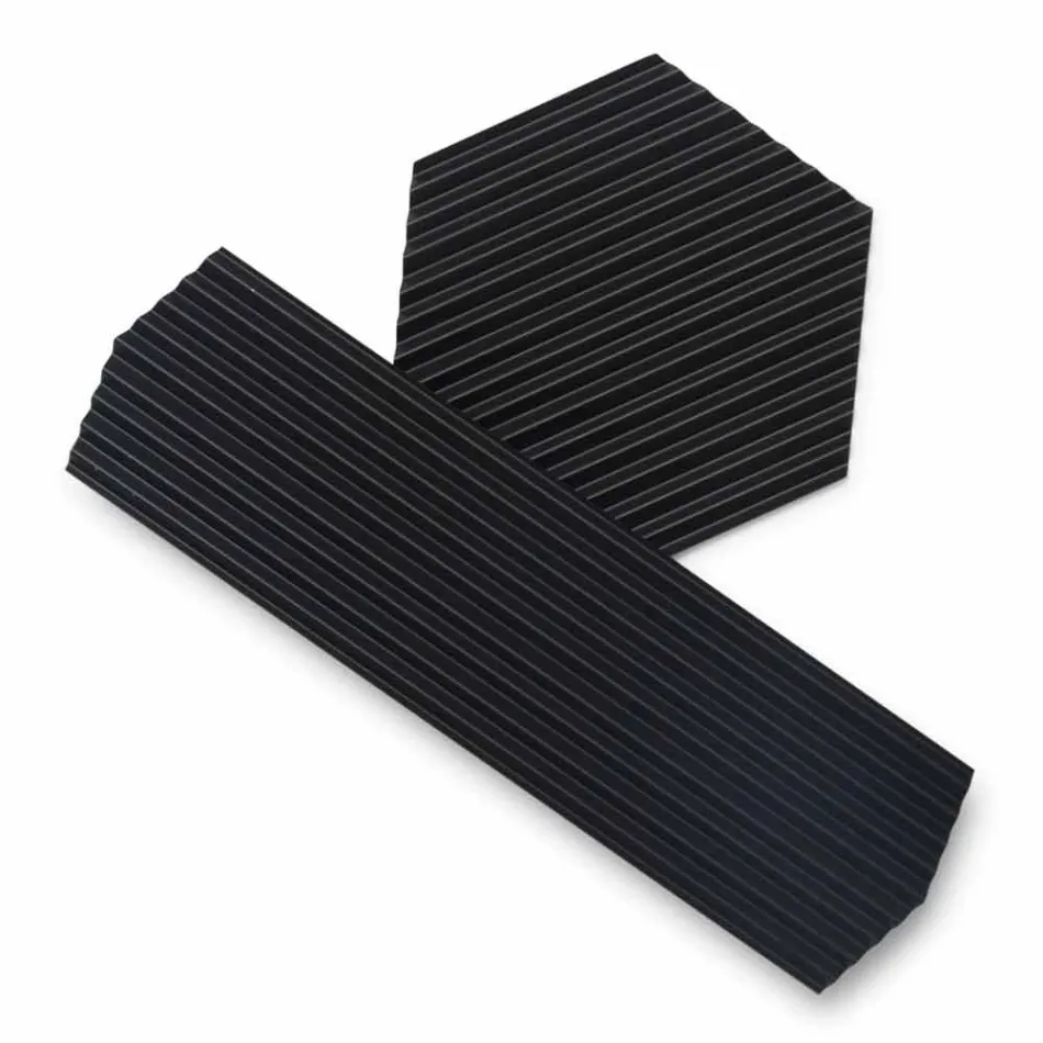 Par de Bandejas em Aço Lacado Preto ou Ouro com Design Moderno - Savona Viadurini