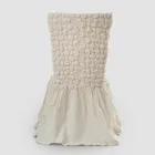 Capa Elegante para Cadeira com Encosto para Sala em Linho Bordado - Panteo Viadurini