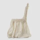 Capa Elegante para Cadeira com Encosto para Sala em Linho Bordado - Panteo Viadurini