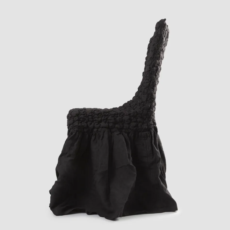 Capa Elegante para Cadeira com Encosto para Sala em Linho Bordado - Panteo Viadurini