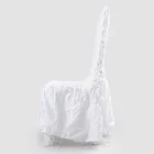 Capa Elegante para Cadeira com Encosto para Sala em Linho Bordado - Panteo Viadurini