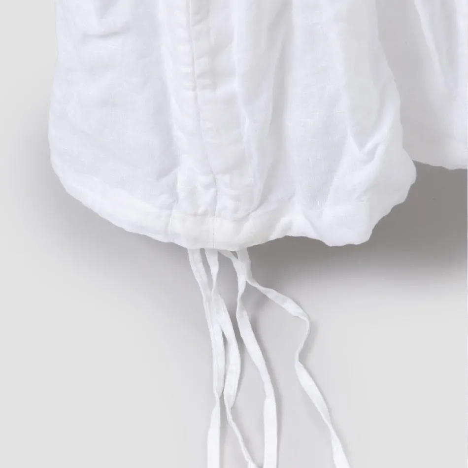 Capa Elegante para Cadeira com Encosto para Sala em Linho Bordado - Panteo Viadurini