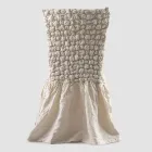 Capa Elegante para Cadeira com Encosto para Sala em Linho Bordado - Panteo Viadurini