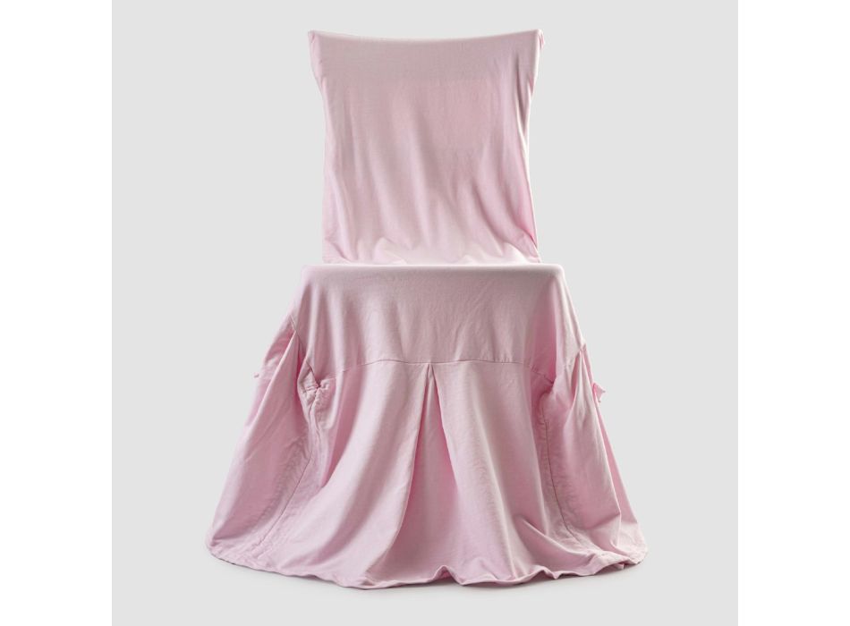 Capa Elegante para Cadeira para Sala em Algodão Colorido com Encosto - Filippa Viadurini