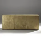 Aparador de 3 portas com 3 prateleiras internas em madeira e MDF - Pesci Viadurini