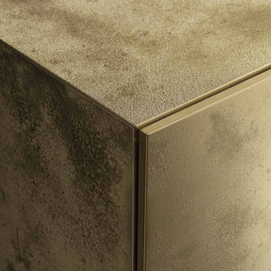 Aparador de 3 portas com 3 prateleiras internas em madeira e MDF - Pesci Viadurini