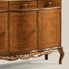 Aparador interno clássico em madeira branca ou nogueira fabricado na Itália - Chantilly Viadurini