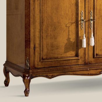 Aparador clássico em madeira de nogueira Bassano de luxo feito na Itália - Richard