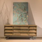 Aparador Sala com 2 Portas Centrais e 6 Gavetas Laterais - Corrediça Viadurini