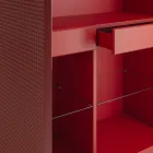 Aparador de sala de estar com 2 portas em acabamento diamante, fabricado na Itália - Sagittario Viadurini