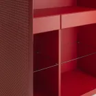 Aparador de sala de estar com 2 portas em acabamento diamante, fabricado na Itália - Sagittario Viadurini