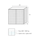 Aparador de sala de estar com 2 portas em acabamento diamante, fabricado na Itália - Sagittario Viadurini