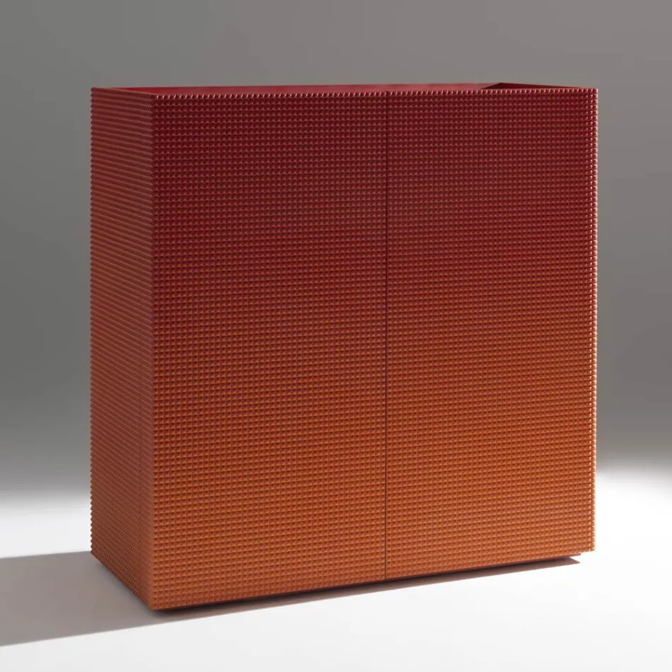 Aparador de sala de estar com 2 portas em acabamento diamante, fabricado na Itália - Sagittario Viadurini