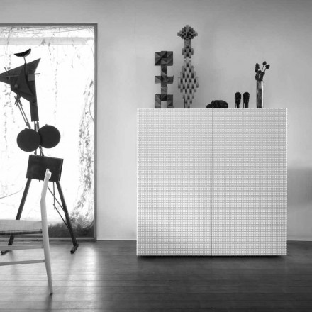 Aparador de design com 2 modelos de flora branca, preta ou dourada Viadurini