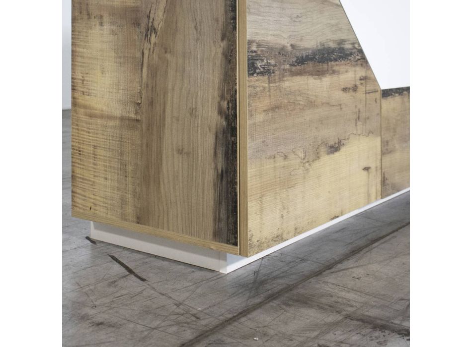 Aparador de madeira com portas articuladas e gavetas feitas na Itália - Bernice