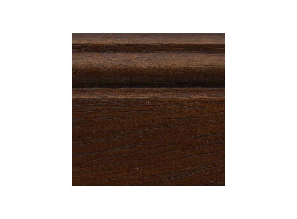 Aparador em madeira com acabamento em nogueira patinada e decoração de lírios Made in Italy - Cereja Viadurini