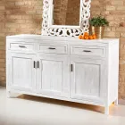 Aparador em teca maciça com 3 portas e 3 gavetas - Sumo Viadurini