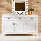 Aparador em teca maciça com 3 portas e 3 gavetas - Sumo Viadurini