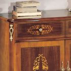 Aparador de sala de estar em nogueira ou madeira branca e embutidos feitos na Itália - Katerine Viadurini
