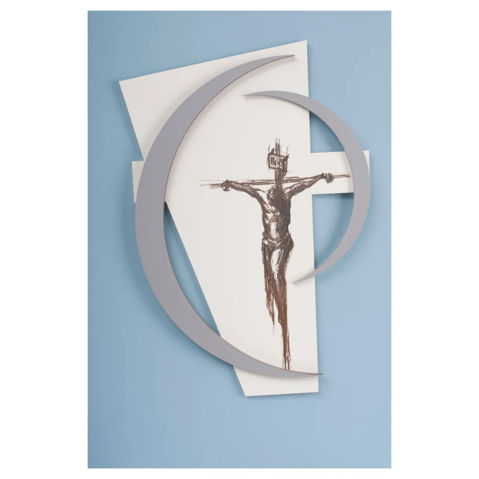 Crucifixo do nome do pai gravado a laser feito na Itália - Maia Viadurini
