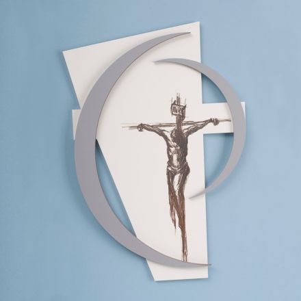Crucifixo do nome do pai gravado a laser feito na Itália - Maia Viadurini