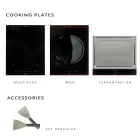 Cozinha de exterior 140x65x93 cm em teca maciça e alumínio - Convivial Viadurini