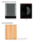 Cozinha de exterior 141x70x93 cm em teca maciça e alumínio - Stilosa Viadurini