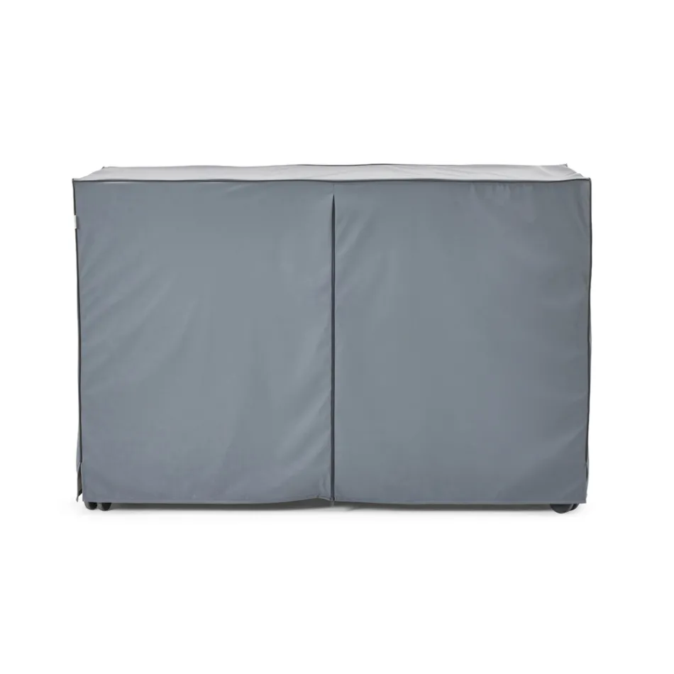 Cozinha de exterior 96x70x93 cm em teca maciça e alumínio - Refined Viadurini