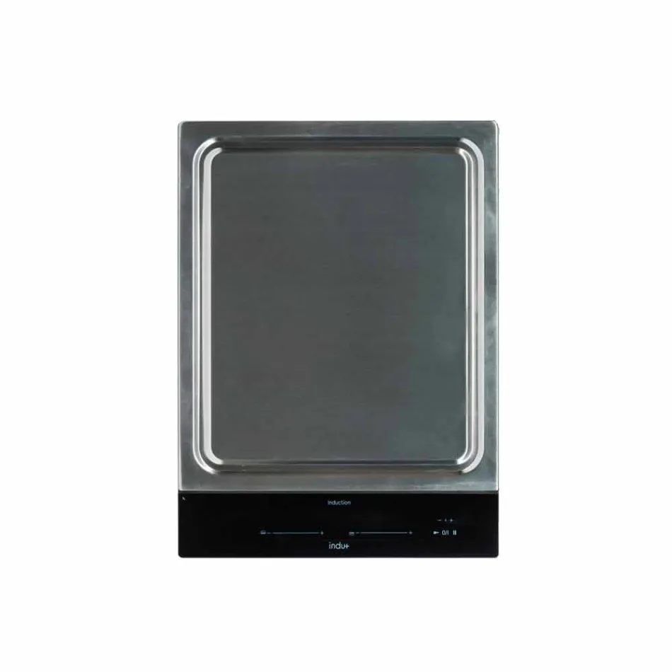 Cozinha ao ar livre moderna com rodas de madeira e aço - Buoncalliope Viadurini