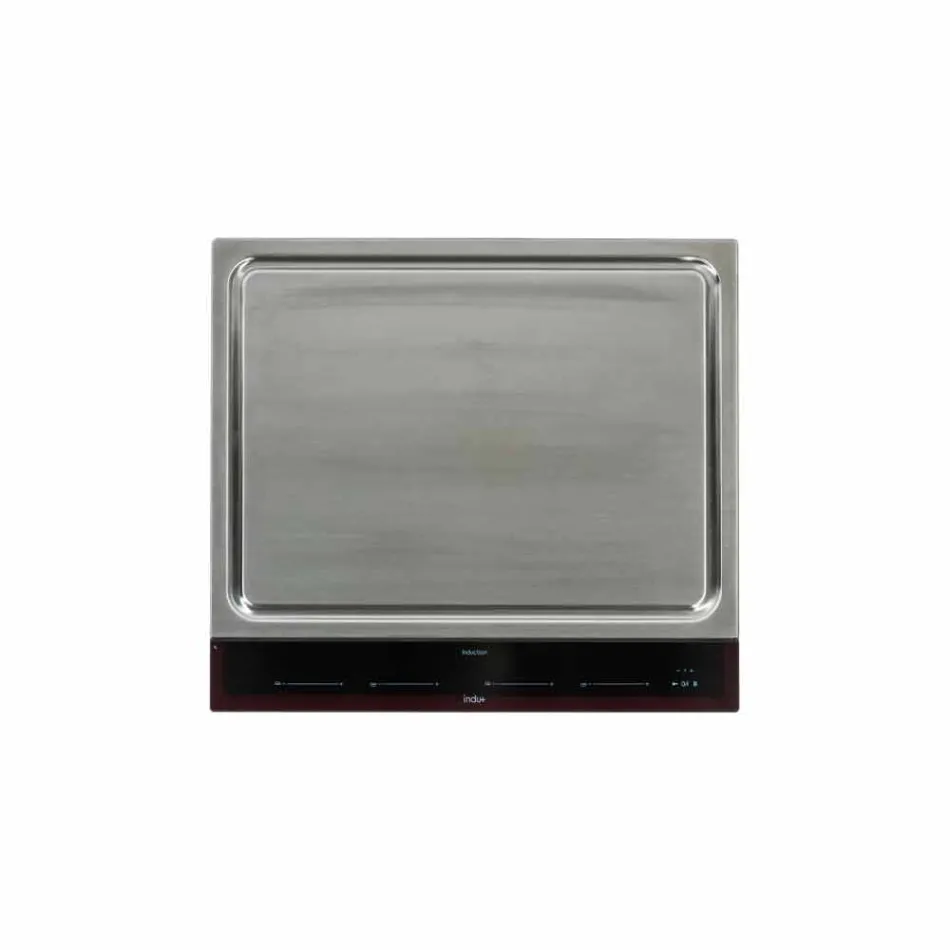 Cozinha ao ar livre moderna com rodas de madeira e aço - Buoncalliope Viadurini