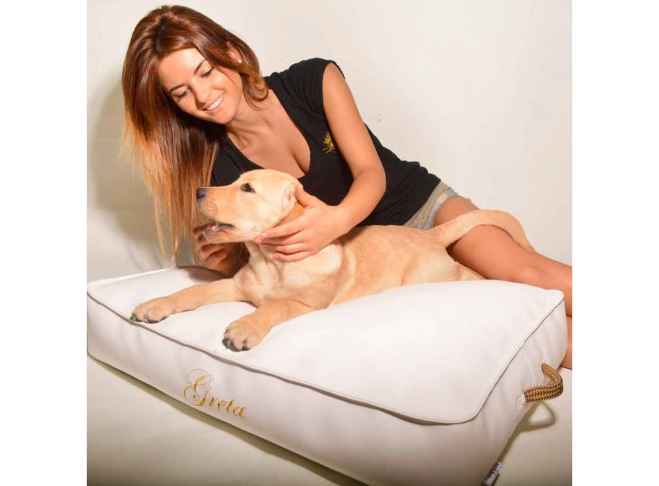 Almofada de cão coberta com interior de imitação de couro Doggy Cloud Viadurini