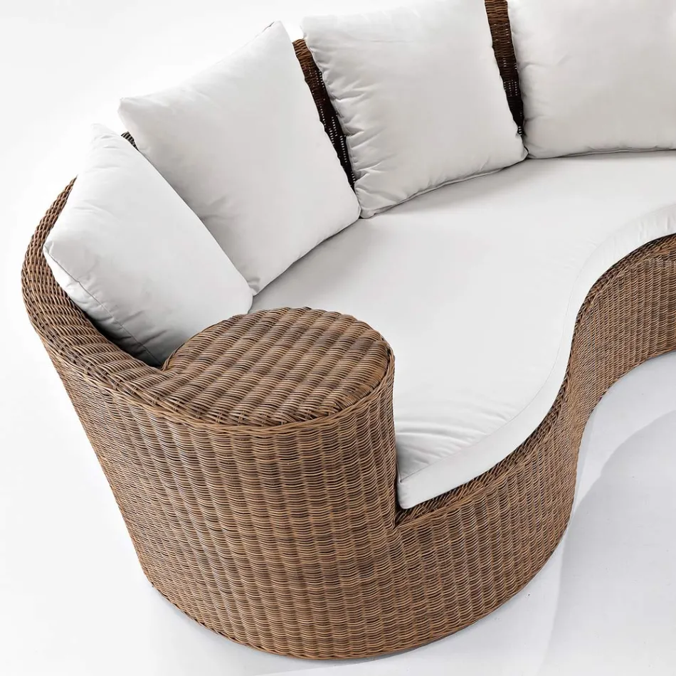 Garden Daybad em Polyrattan Fiber 2 Elements - Mulher Viadurini