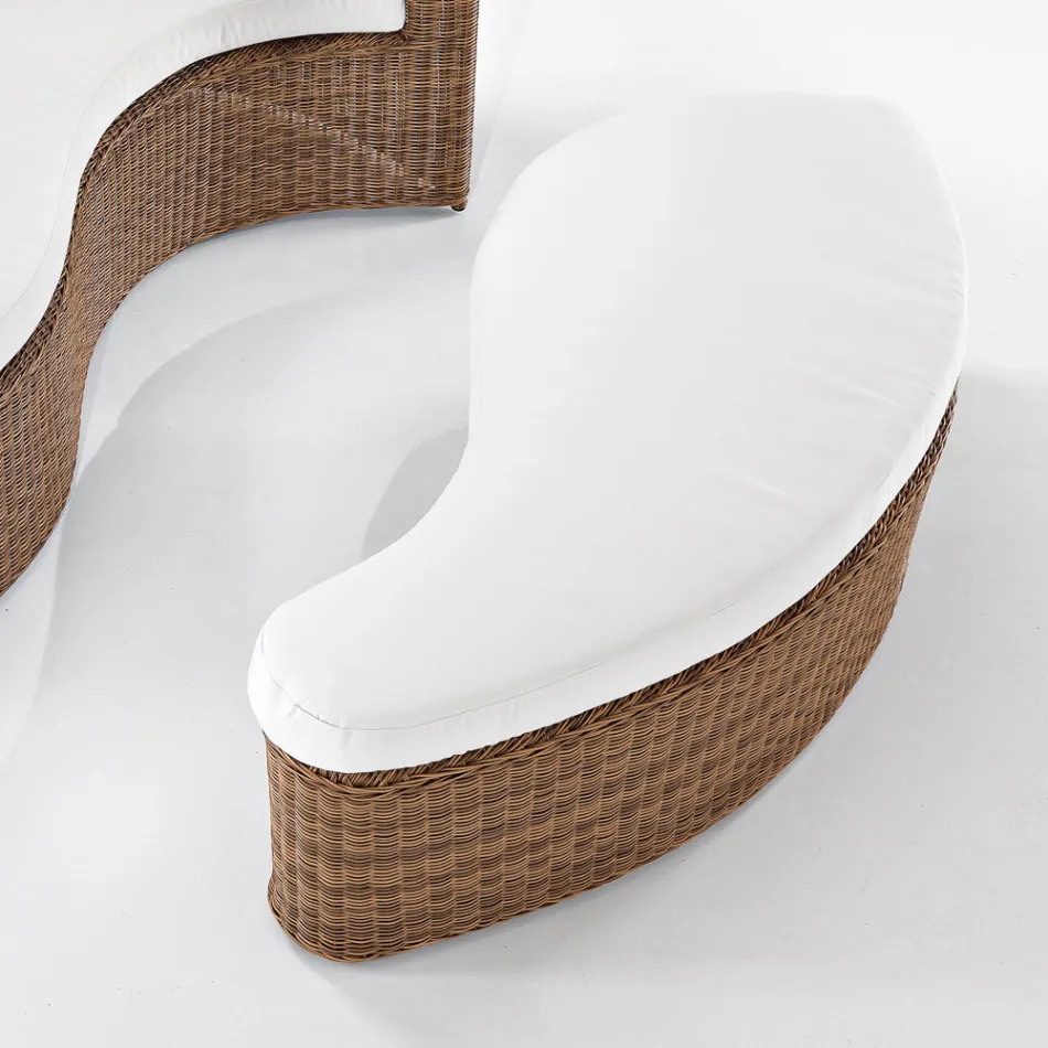Garden Daybad em Polyrattan Fiber 2 Elements - Mulher Viadurini