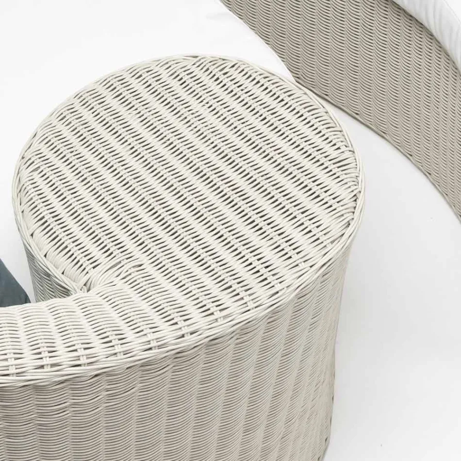 Garden Daybad em Polyrattan Fiber 2 Elements - Mulher Viadurini
