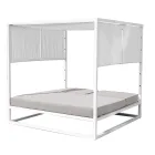 Espreguiçadeira Exterior com Estrutura Reclinável em Alumínio Branco - Jurica Viadurini