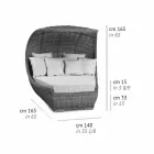 Design de sofá-cama em vime sintético tecido luxuoso - Yves Viadurini