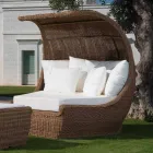 Design de sofá-cama em vime sintético tecido luxuoso - Yves Viadurini