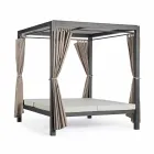 Sofá-cama para uso externo em Textilene e Alumínio com Encostos Reclináveis - Anastasia Viadurini