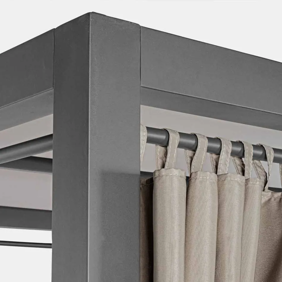 Sofá-cama para uso externo em Textilene e Alumínio com Encostos Reclináveis - Anastasia Viadurini