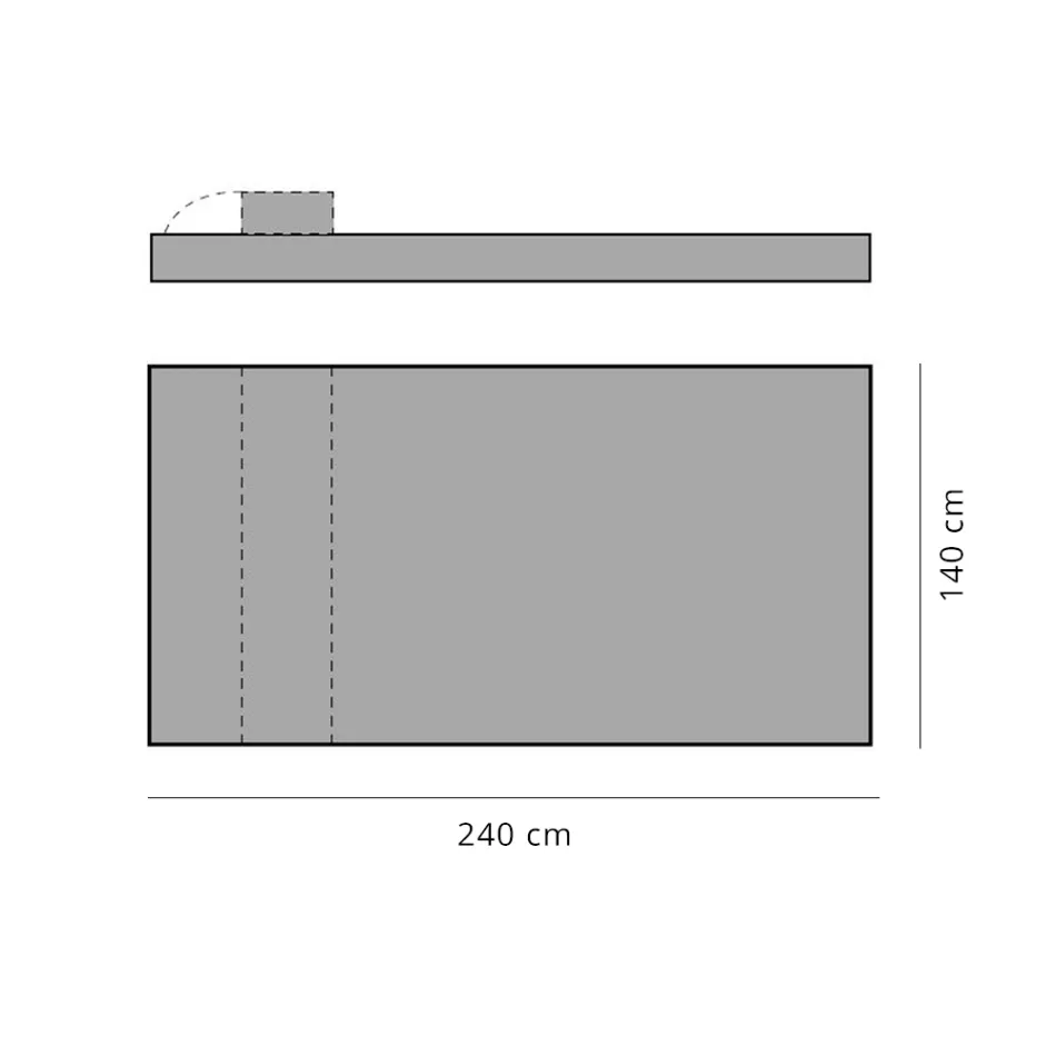 Espreguiçadeira dupla externa de design luxuoso fabricada na Itália - Emanuela Viadurini