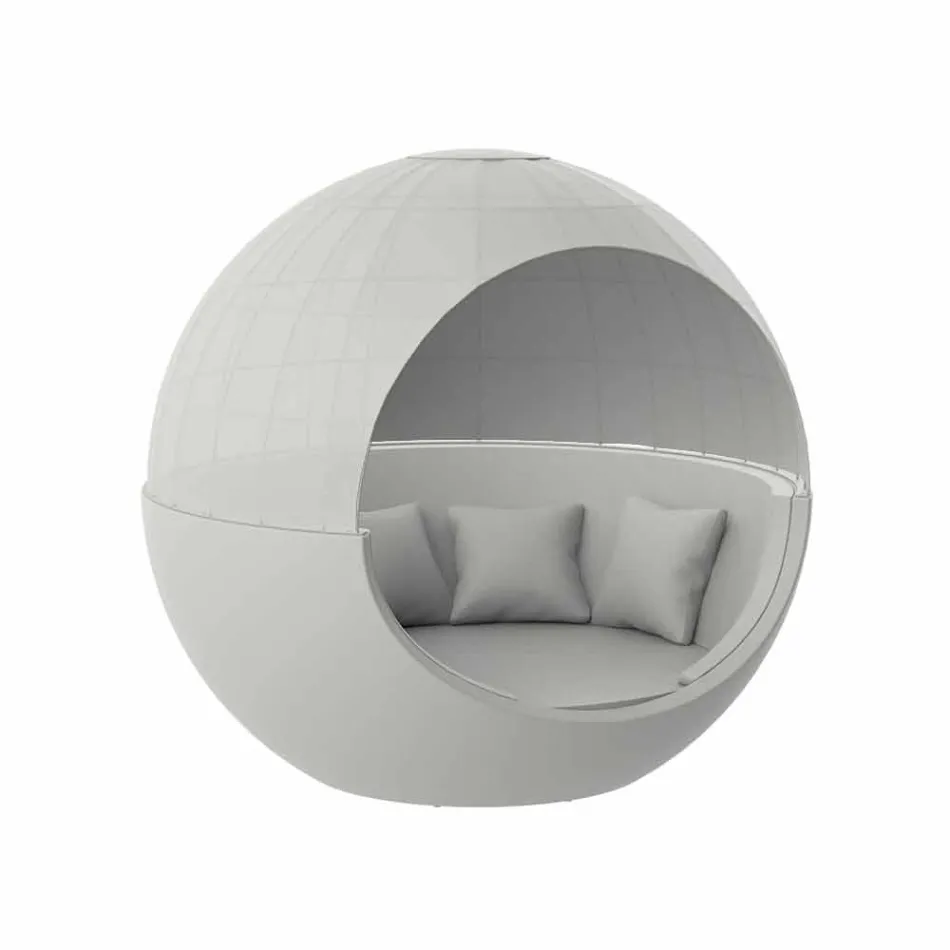 Espreguiçadeira de jardim de design redondo luxuoso com guarda-sol - Ulm Moon by Vondom Viadurini