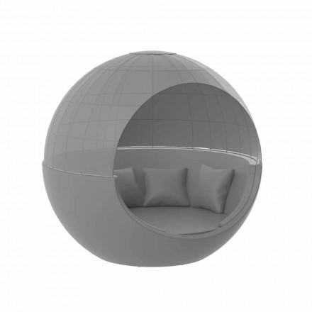 Espreguiçadeira de jardim de design redondo luxuoso com guarda-sol - Ulm Moon by Vondom Viadurini