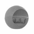 Espreguiçadeira de jardim de design redondo luxuoso com guarda-sol - Ulm Moon by Vondom