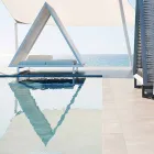 Sofá de jardim luxuoso em alumínio e tecido - Frame Vineyard by Vondom Viadurini