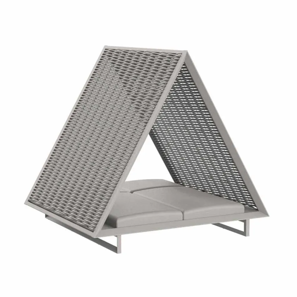 Sofá de jardim luxuoso em alumínio e tecido - Frame Vineyard by Vondom Viadurini