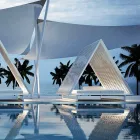 Sofá de jardim luxuoso em alumínio e tecido - Frame Vineyard by Vondom Viadurini