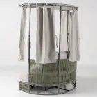 Chaise longue de jardim em teca, alumínio e corda com almofadas - Arcangelo Viadurini