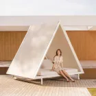 Sofá-cama externo em alumínio e tecido de design luxuoso - Frame Vineyard by Vondom Viadurini
